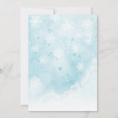 かわいい青いクリスマスパーティー 招待状 (裏面)