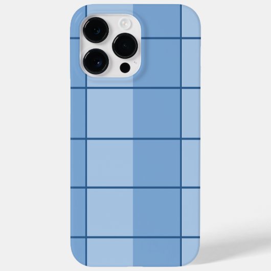 かわいい青いチェック柄 Case-Mate iPhoneケース (裏面)