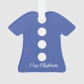 かわいい青いドレス オーナメント (裏面)