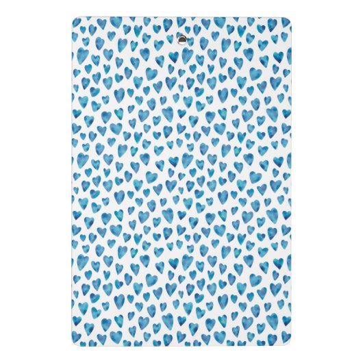 かわいい青いハートミニクリップボード ミニクリップボード (裏面)