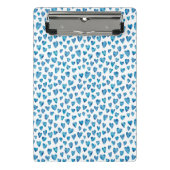 かわいい青いハートミニクリップボード ミニクリップボード (正面)