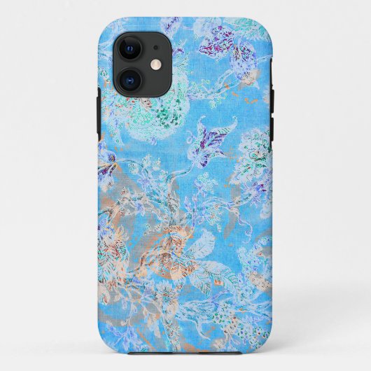 かわいい青いパステルフラワー Case-Mate iPhoneケース (裏面)