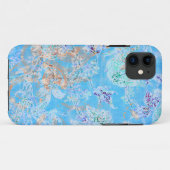 かわいい青いパステルフラワー Case-Mate iPhoneケース (裏面(横))