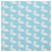 かわいい青いピンクの銀河系バニー，星付きうさぎ ファブリック (見本)