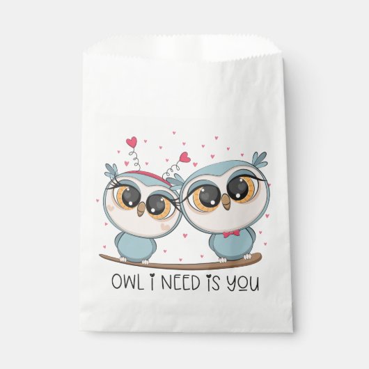 かわいい青いフクロウ フェイバーバッグ (正面)