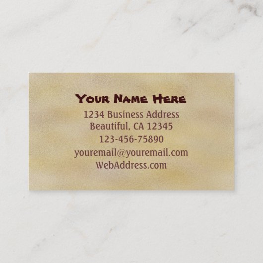 かわいい青いフリップフロップ花付き砂ビーチ 名刺 (裏面)