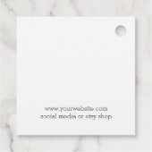 かわいい青いボタンホワイトで手作り フェイバータグ (裏面)