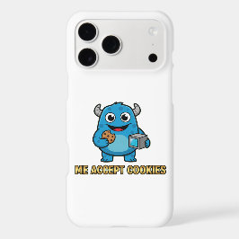 かわいい青いモンスターのスマホケース – Me Accept Cookies F