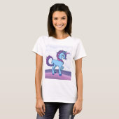 かわいい青いユニコーン Tシャツ (正面フル)