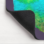 かわいい青い太った猫のアートイラストレーション マウスパッド (コーナー)