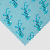 かわいい青い子供の青いトカゲのヤモリ 薄葉紙 (詳細)