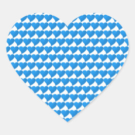 かわいい青い小さなハートの模様のモダン ハートシール