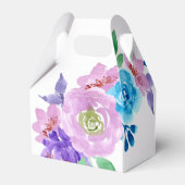 かわいい青い恐竜の中ティーカップボーイ赤ちゃんシャワー フェイバーボックス (裏面サイド)