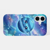 かわいい青い惑星の銀河フォンケース iPhone 16ケース (裏面横)