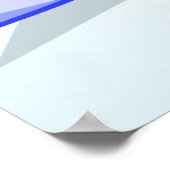 かわいい青い折り紙紙クレーン ポスター (角)