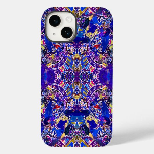 かわいい青い抽象的な要素 Case-Mate iPhoneケース (裏面)