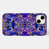 かわいい青い抽象的な要素 Case-Mate iPhoneケース (裏面 (横))