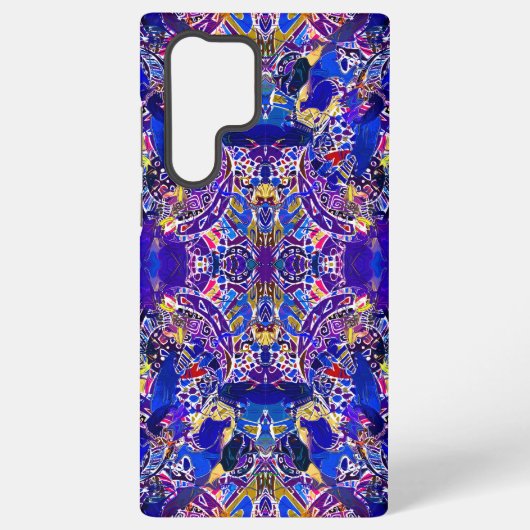かわいい青い抽象的な要素 SAMSUNG GALAXYケース (裏面)
