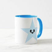 かわいい青い星のマグカップ マグカップ (正面右)