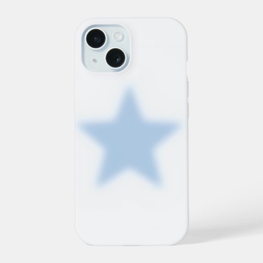 かわいい青い星のiPhoneケース iPhone 15ケース (裏面)
