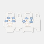 かわいい青い月の星きらめく赤ちゃんシャワー フェイバーボックス (折り畳みなし)