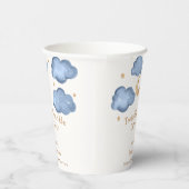 かわいい青い月の星きらめく赤ちゃんシャワー 紙コップ (右)