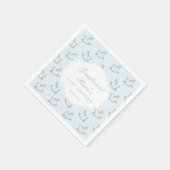 かわいい青い木製のおもちゃボホ男の赤ちゃんシャワー スタンダードカクテルナプキン (角)