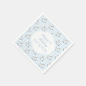 かわいい青い木製の馬のおもちゃボホハッピーバースデー少年 スタンダードカクテルナプキン (角)