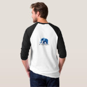 かわいい青い模様の象グラフィックTシャツ Tシャツ (裏面フル)
