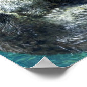 かわいい青い水かわいい海 ポスター (角)