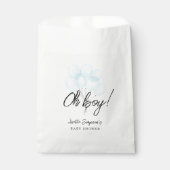 かわいい青い水の色のバルーンああ男の子ベビーシャワー フェイバーバッグ (正面)