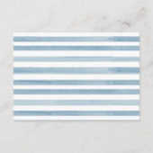 かわいい青い水彩の鯨本,ベビー依頼 エンクロージャーカード (裏面)