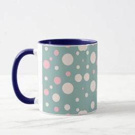 かわいい青い水玉コーヒーマグ マグカップ