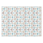 かわいい青い水色のセーラ航海のーパターン テーブルクロス (正面(横))