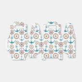 かわいい青い水色のセーラ航海のーパターン フェイバーボックス (折り畳みなし)