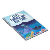 かわいい青い海の魚 うちの子が言ったこと オーダーメイド ノートブック (右側)