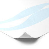 かわいい青い熱帯魚のピンクのヒレ ポスター (角)