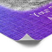 かわいい青い猫の枠で自分の写真を作る ポスター (角)