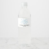 かわいい青い男の子の赤ちゃんシャワー水ボトルラベル ペットボトルラベル (正面)