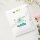 かわいい青い男の子ゾウの赤ちゃんシャワー フェイバーバッグ (封をした状態)