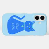 かわいい青い男の子猫のカスタムDad to Be Case-Mate iPhoneケース (裏面 (横))