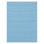 かわいい青い白いストライプ テーブルクロス (正面)