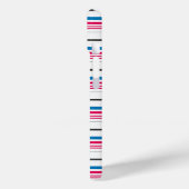 かわいい青い白いストライプ Case-Mate iPhoneケース (裏面 / 左)