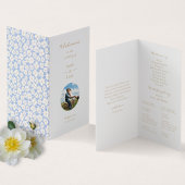 かわいい青い白いフローラ結婚デイジーの写真