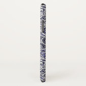 かわいい青い白いペイズリーパターンデザイン Case-Mate iPhoneケース (裏面/右)