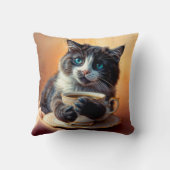 かわいい青い目の子猫 クッション (裏面)