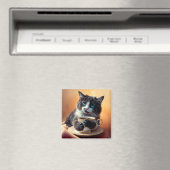 かわいい青い目の子猫 マグネット (インサイチュ (食洗機))