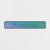 かわいい青い紫のグラデーションの色のコード名 ラベル (デザイン1)