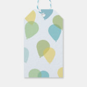 かわいい青い緑のバルーンありがとうギフトラベル ギフトタグ (裏面)