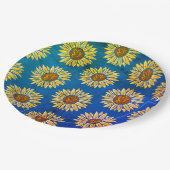 かわいい青い花紙プレート ペーパープレート (アングル)